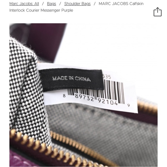 Purple Leather Crossbody Bag - Picture 4 of 10